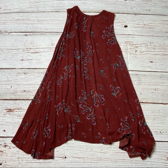 Free People Red Snap Out Of It Sleeveless Swing Dress Sz S - Picture 13 of 16